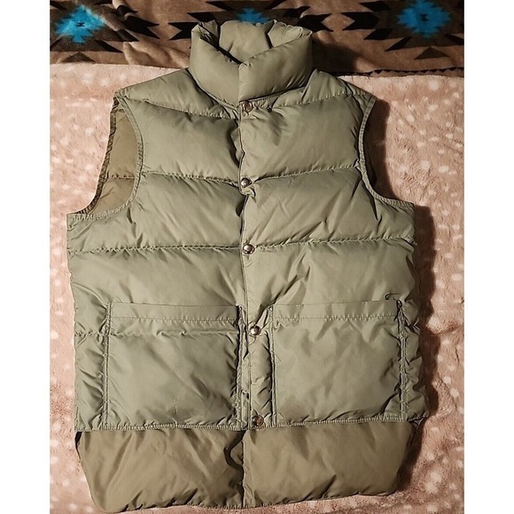 Vintage Vest Comfy Down Insulated Garment Seattle Quilt MFG. Co. Med reversible - Picture 1 of 7
